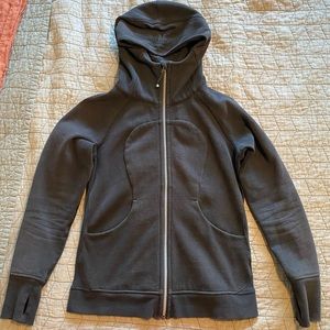 Lululemon womens black scuba hoodie size 12